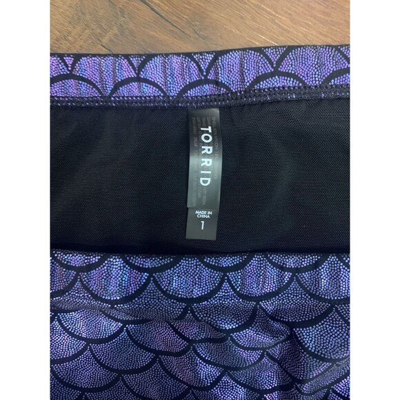 Torrid Plus Size Iridescent Purple Mermaid Pattern 2 Piece Bikini Size 1 - Picture 2 of 5